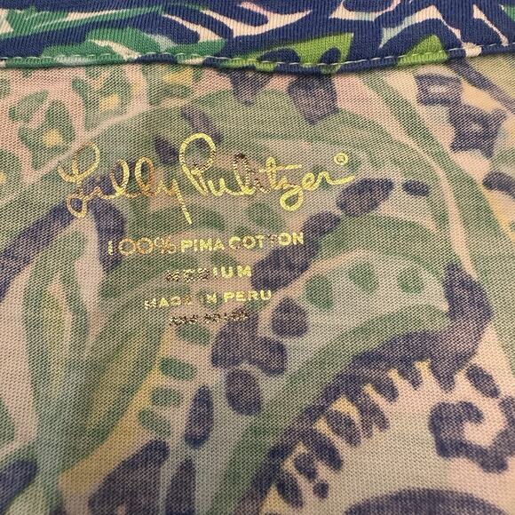 Lilly Pulitzer Rossmore Size Medium T-Shirt Dress Keep It Current Pima Cotton - Picture 2 of 14